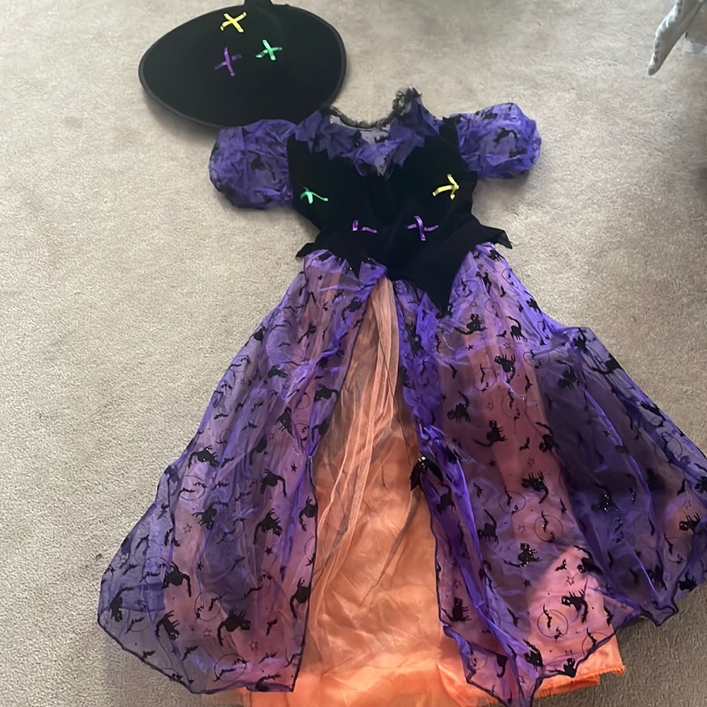 Girl’s Glow in the Dark Witch Costume
